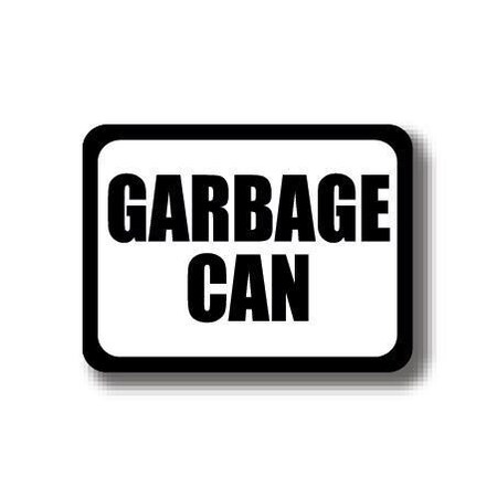 Ergomat 30in x 21in RECTANGLE SIGNS - GARBAGE CAN DSV-SIGN 630 #2359 -UEN